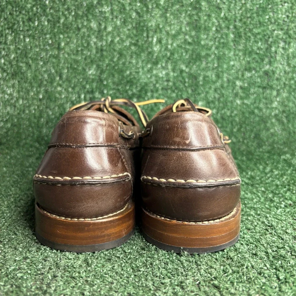 Thursday Boot Co. Everyday Handcrafted Leather Moc Boat Shoes Brown Mens Sz 10.5